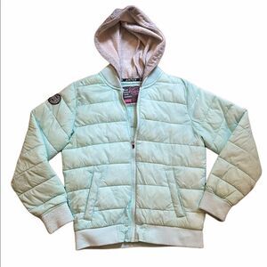 Justice Blue Lightweight Puffer Jacket Girls 10